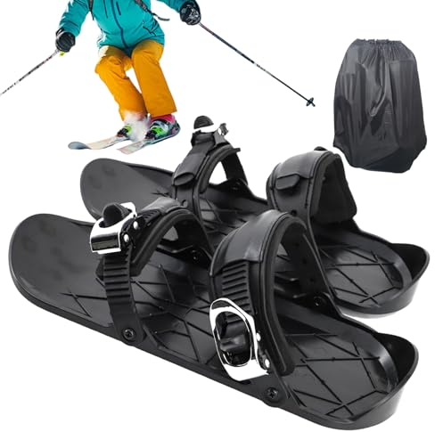 Scarpe da pattinaggio da sci invernali corte da sci, supporto anti-shock | Calzature traspiranti con pale di neve per principianti, adulti, donne, uomini, per migliorare l'equilibrio e stare