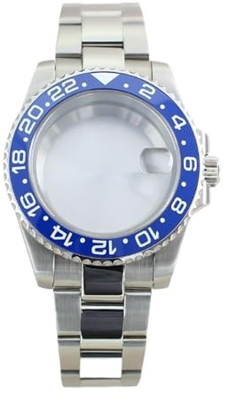 1 st 40 mm 200 m vattentät klockfodral Glidspänne Armband Safirkristall for NH35 NH36 NH34/38 Miyota8215 Eta2824 GMT Style(Solid Bottom Cover12,For 8215)