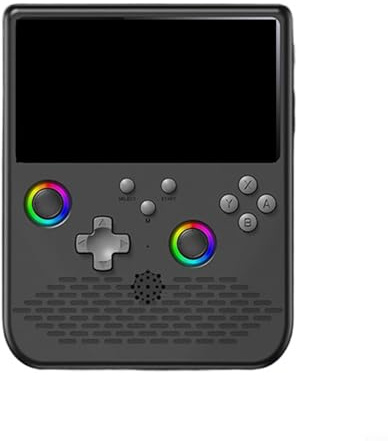 NINMORTH Retro Handheld Game Console 5.0 Inch IPS Screen RGB for Lighting Portable for Arcade Player for Classic Games White(Black)