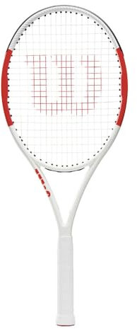 Wilson Six.One Lite 102 Performance Racket - Red/Grey, Size 0