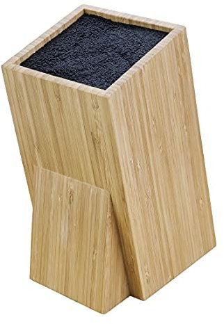 Vogue Messerblock aus Holz mit Borsten, Universal-Messerblock aus Bambus, Größe: 24,5 (H) x 12 (B) x 15,5 (T) cm, für alle Messer, leichter Winkel für einfachen Zugriff, Profi- und Hobbyköche, CP862
