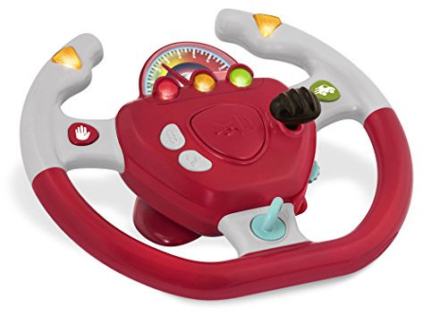 Battat - Volante interattivo per bambini - Giocattolo portatile con suoni e canzoni - Gioco per imparare a sterzare durante il viaggio, 2 anni +