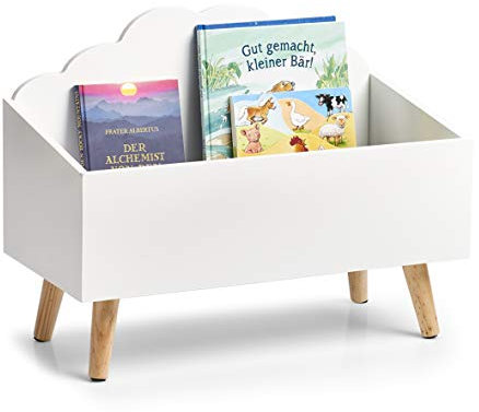 Zeller 13503 Kinder-Aufbewahrungstruhe 'Wolke', MDF, weiß, ca. 58 x 28 x 45 cm, Kindermöbel, Kids, Ordnungstruhe, Truhe