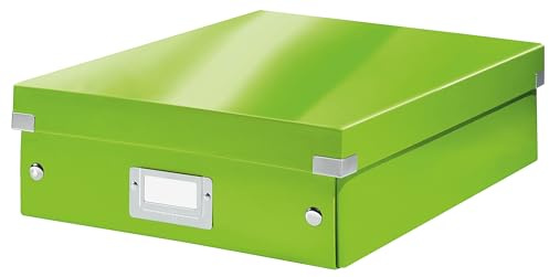 Leitz WOW Click and Store Förvaringsbox med avdelare, medium, grön, 60580054