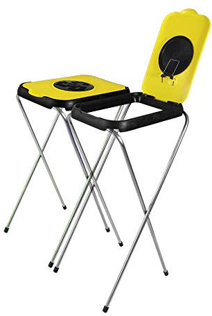 BigDean 2X Müllsackständer SwingFix GELB 120L Blauer Gelber Sack Einer Mülleimer Müllbeutelständer Müllsackhalter 120L