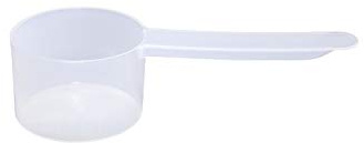 Plastic Measuring Scoop, (29.6 cc | 2 tablespoon | 1/8 Cup | 29.6 mL) Long Handle Spoons for Powders, Granules, Coffee, Pet Food, Baking Supplies, Protein and Other Dry Goods, BPA Free (Set of 1)