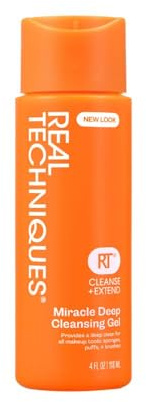Real Cleansing Gel Professional Makeup Tool Cleaner, Removes Oil & Impurities, No Harsh Chemicals, Cruelty-Free and Vegan, 118 ml Bottle, 1 Count, Packaging May Vary