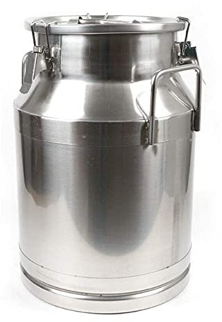 JHZDX Edelstahlmilch Kann Schwere Milchkanne Milchmilch-Tote-Krug Mit Versiegeltem Deckel Heavy Duty 30L,30L/7.9 Gallon