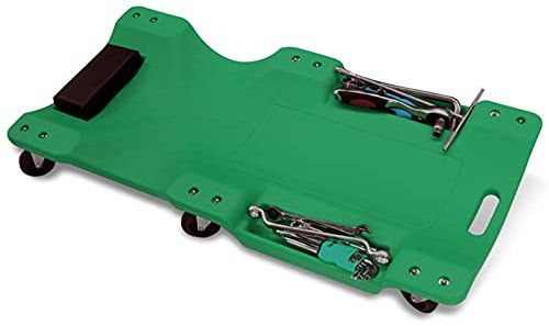 ARCH Rollbrett Werkstatt, Auffahrrampe Pkw, Unter Autoreparatur Mit Gepolsterter Kopfstütze Und Tragegriff, Walzwerkswerkstatt Garagenhilfe, for Werkstattboden (Color : Green)