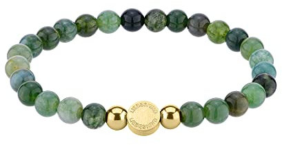 LIEBESKIND BERLIN Damen Beads Armband – Armschmuck aus Edelstahl und Halbedelsteinen - Schmuckstück und Talisman zugleich – elastisch, handgefertigt, modisch, vielseitig kombinierbar