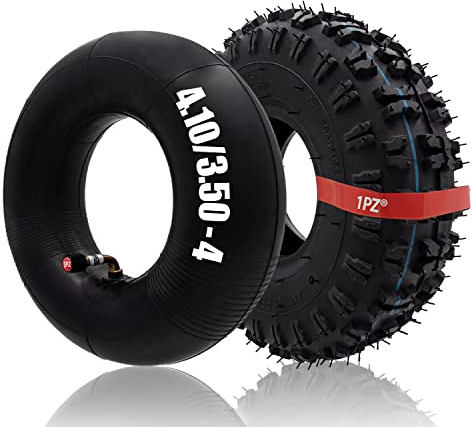 1PZ S4T-35C Neumático de repuesto 4.10/3.50-4 y Cámara de aire para rueda de carretilla de mano, carros, soplador de nieve, cortacésped, mini quad, Go Kart 47cc 49cc, carro de jardín