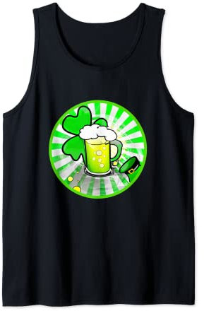 Chope irlandaise trèfle avec bière | Saint Patrick Débardeur