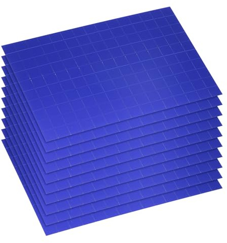QUARKZMAN 1500 Stück selbstklebende Spiegel-Mosaikfliesen, 10 x 10 mm, quadratische Mini-Diskokugel-Fliesenaufkleber aus Acryl für DIY-Diskokugel-Basteldekorationen, Blau
