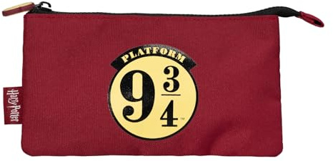 Grupo Erik Harry Potter Gleis 9¾ Federmappe 3fach | Federmappe Stift Etui Schule 3 Fächer - Federtasche Mädchen und Jungen Schlampermäppchen Geschenke