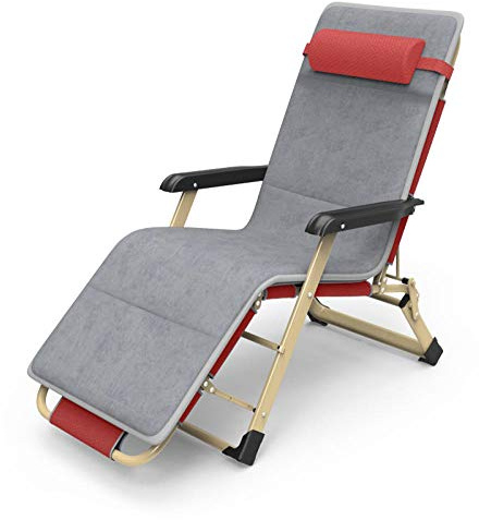 Zero Gravity Folding Deckchair with Plush Cotton Pad Foldable Recliner for Leisure Garden and Patio Padded Armchair with 180 Kg Weight Capacity (Orange)