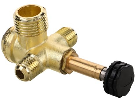 ETHZZLE 4 Way Air Compressor Check Valve, Threaded Non-Return Pressure Valve Pneumatic Connector Tool for Air Pressure System Safety Accessory