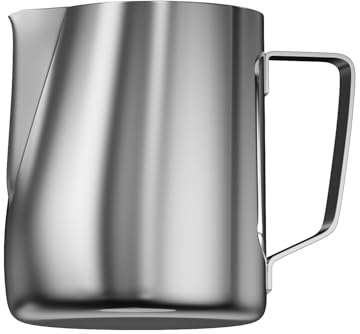 JZ.CAFE Milk Frothing Pitcher, 12 Oz/350 ML Milk Frother Steamer Cup Stainless Steel Espresso Cup with Decorating Pen