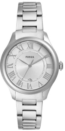 Fossil Gilmore Uhr für Damen, Quarz DREI Zeiger Datumswerk mit Edelstahl oder Lederarmband