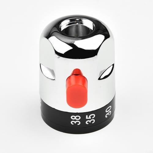 Floweringbeter Valvola miscelatore termostatico per vasca da bagno e doccia, 38 °C, con controllo di sicurezza, intervallo di temperatura 20-50 °C, 24 scanalature, diametro cartuccia 9,6 mm
