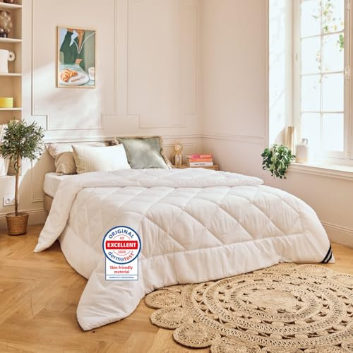 DREAMWAY Edredón Relleno Nórdico 240x260 cm para Cama 160/180/200, Edredón de Fibra 150gr/m², Suave, Transpirable para Primavera y Verano (260x240 cm)