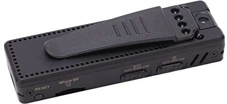 CFTGIW Mini Fotocamera Digitale, HD 1080P 25fps, Rotazione di 90 Gradi, 6 Luci IR, Fotocamera Corpo Facile da Usare per UAV Sportivi per Auto, Lavoro Notturno Senza Luce, Rilevamento