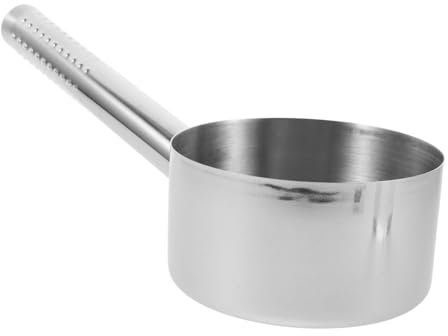 EXHUMKY Cucharón De Inoxidable Para Cocina Cucharón Multifuncional Base Plana y Gran Capacidad De Utensilio Para Mezclar y Servir Agua y Sopas El Hogar