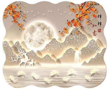 KANLVU Magnético Tapa Contador Luz Decorativa Impermeable Tapa Cuadro Electrico Decorativo con Textura 3D, Cuadro para Tapar Cuadro Electrico Inicio Pintura De Obstrucción(50 * 40cm,B)