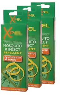 Mosquito Repellent Band 2pk X Pack of 3 - Its Tropical Formula Gives Long Lasting Relief Against Insect/Mosquito Bites and Stings - Ideal for Holidays in Exotic Locations