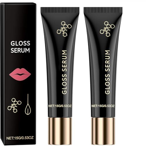 Plumpify Plumping Serum Öl, Plumpify Lippenöl Volumenpflege, Plumpify Lippen Booster Serum, Feuchtigkeitsspendender und Nährender Lip Booster, Natürliche Lippenpflege mit Volumen, Nicht Klebrig (2pcs)