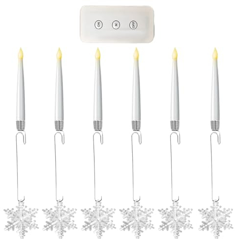 Liakyunf Bougies de sapin de Noël avec télécommande – Bougies LED à piles vacillantes, décorations de Noël pour les vacances, l'intérieur et l'extérieur, la maison, la cheminée, la fenêtre, l'étagère
