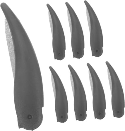 HONITANO Edelstahl Nagelfeile zum Klappen mit Beidseitiger Polierfläche Doppelseitige Maniküre Feile für Naturnägel 8 Stück für Präzise Nagelpflege Zuhause