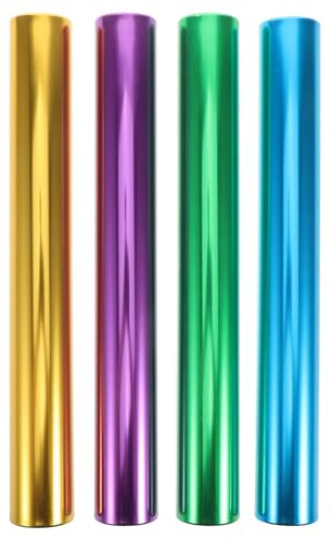PRETYZOOM 4 Pezzi Bastoni Staffetta in Alluminio Lega Elettroplaccati Resistente e Antiscivolo per Gare di Corsa Adatti Tutte Le età