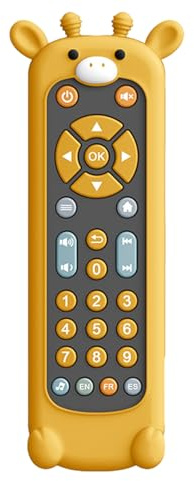 Juguete Remoto para TV bebés: Lindo Control con Forma de Animal, diseño Realista, Sonidos Musicales, construcción | Educativo niños pequeños Preescolar, Aprendizaje temprano, Juego sensorial,