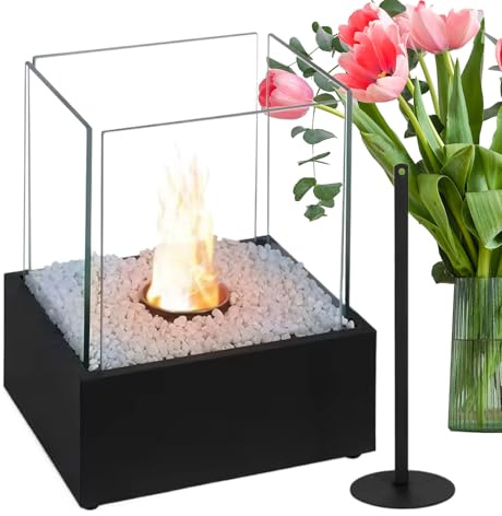 Byuexhp Caminetto Da Tavolo,Braciere Portatile ad Etanolo,per Interni ed Esterni - Per Casa Soggiorno Camera Da Comodino Compleanno Festa Di Inaugurazione Casa Balcone Giardino Cortile Campeggio