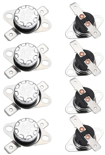 QUARKZMAN 8 Stück KSD301 Thermoschalter, 40℃ Normal Geschlossen Temperaturschalter 250V 10A Thermostat Bakelit Bimetall Thermoschutz für Mikrowellen, Backöfen, Kaffeemaschinen