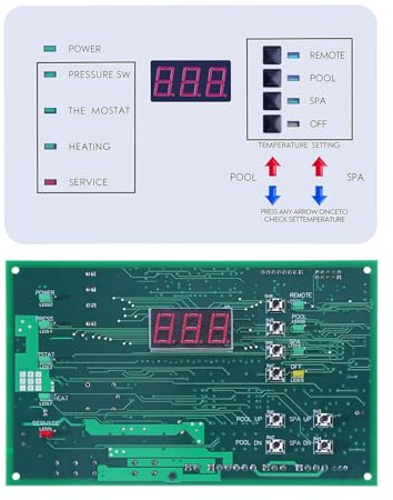 YANPINGJIA 472100 Placa de control de temperatura digital, pantalla digital, placa termostática para sistemas de calefacción de piscina y spa, control de calefacción de piscina