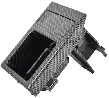 VAVGKDKPZB Universal Becherhalter Auto Für E46 3SERIES 1999–2006, Schwarze Doppelloch-Aufbewahrungsbox Für Auto Und Fahrzeug, Vorne In Der Mittelkonsole Getränkehalter Autos(Carbon Storage Box)