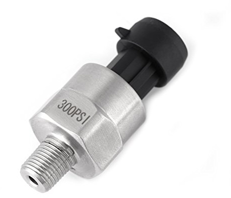 Psi Pressure Transducer 1/8NPT Thread Stainless Steel Pressure Transducer Sender Sensor for Oil Fuel Air Water(300 psi)