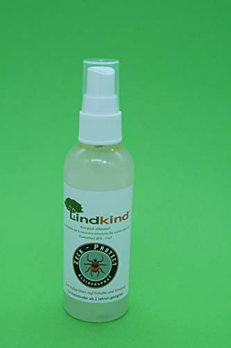 Lindkind Zeck - Protect Anti Zecken - Spray 100 ml Zeckenspray Kleiderspray Zeckenmittel aus Bio - Produkten Kunststoffflasche Waldkindergarten