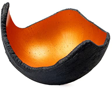 stoamandal Lichtschale sundowner - L (30cm) - Beton schwarz - grau - Unikat handmade - Geburtstagsgeschenk - Einzigartiges Geschenk - Gartendeko - Muttertagsgeschenk