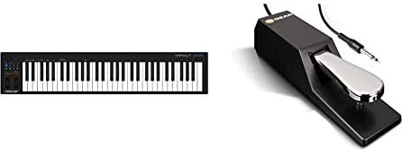 Nektar GX61 Impact USB MIDI Keyboard Controller with Nektar DAW Integration & M-Audio SP-2 - Universal Sustain Pedal mit Piano Style Action, das ideale Zubehör für MIDI-Keyboards, digitale Klaviere