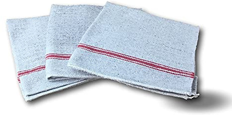 KIBROS Serpillières Ultra absorbantes 50×60 lot 3 écrue liseré Rouge | Écrue avec liseré rouge, dimension 50×60 cm, pour laver essuyer éponger, ménage domestique ou industriel.