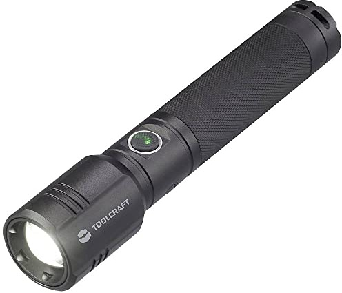 TOOLCRAFT LED SMD Lampe de poche réglable, avec interface USB, avec mode stroboscope à batterie 1000 lm 35 h 194 g