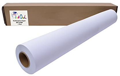 InkOwl Sublimation Paper Roll 24 Inches x 100 Feet, 2 Core, 105gsm compatible with EPSON F570, T3170x