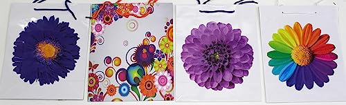 4 Stück Geschenktaschen Groß DIN A4 Geschenkbeutel 32x26x12cm Geburtstag Geschenktüten Papier 160g/m2 Geschenkverpackung Set Large