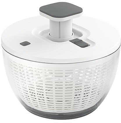 PODEC Centrifuga per Insalata di Verdure da 6 Litri, Essiccatore per Insalata di Verdure con Manico Girevole E Base Antiscivolo, Lavatrice per Insalata, Drenaggio Facile, per Cucina Domestica