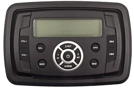 Flisdtry Receptor estéreo impermeable de 12 V con Bluetooth, reproductor de MP3, de sonido AM/FM, uso para ATV, UTV, motocicleta,