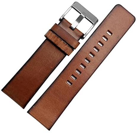 INEOUT Retro Echtes Lederarmband Kompatibel mit Diesel DZ4343 DZ4323 DZ7406. Uhrenband Vintage italienisches Leder 22mm 24mm 26mm Männer Armband