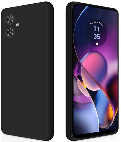 GiiYoon Funda para Motorola Moto G54 5G, Case de Silicona Suave de TPU Carcasa Protector de Goma Fexible Prueba Liviano y a Delgado de Golpes Antirrayas para Teléfono (Negro)