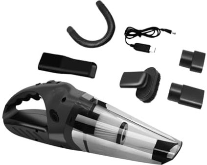 Zerodeko Portable Handheld Vacuum Cleaner Car Mini Vacuum Wet Dry Compact Dust Collector Usb Cable Easy to Use